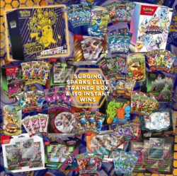 Pokemon Paradise - Surging Sparks ETB + 150 Instant wins inc Prismatic Evolutions