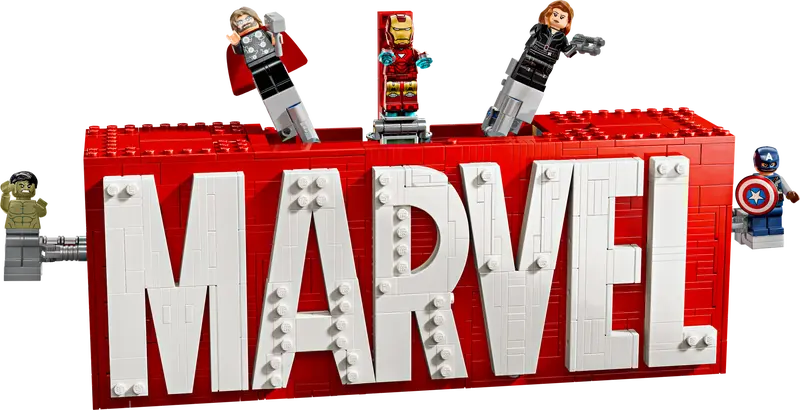 Lego Marvel Logo & Minifigures