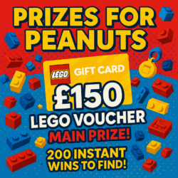 Prizes for Peanuts - £150 Lego Voucher + 200 Instant Wins