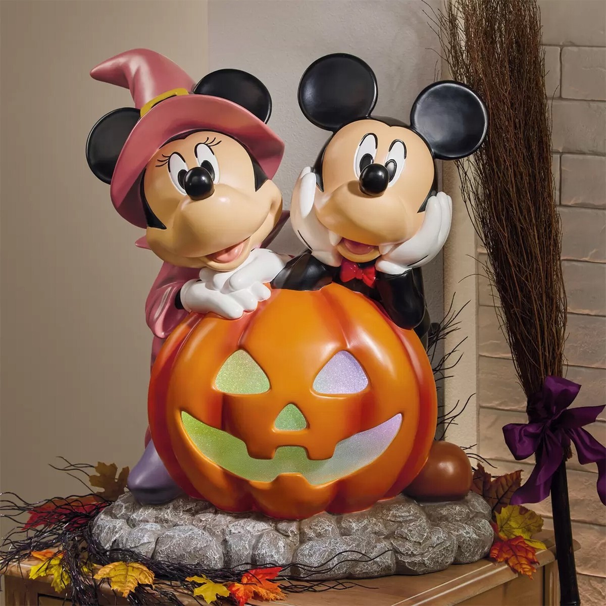 Giant Mickey & Minnie with Pumpkin