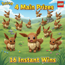 Lego Pokemon Eevee - 4 Main Prizes - 16 Instant Wins!
