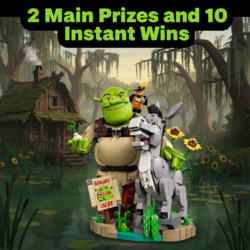 Shrek, Donkey & Puss in Boots - 2 Main Prizes & 10 Instant Wins