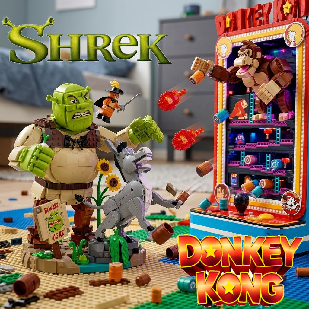 Lego Shrek vs Lego Donkey Kong